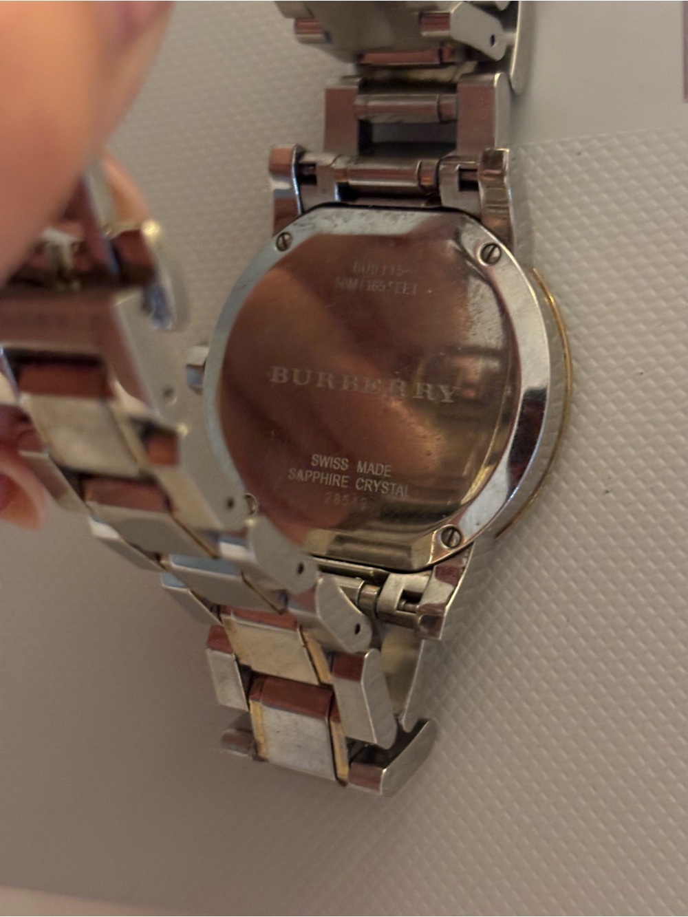 Burberry Two-Tone Silver and Gold Bracelet Watch - White Dial - Picture 4 of 4